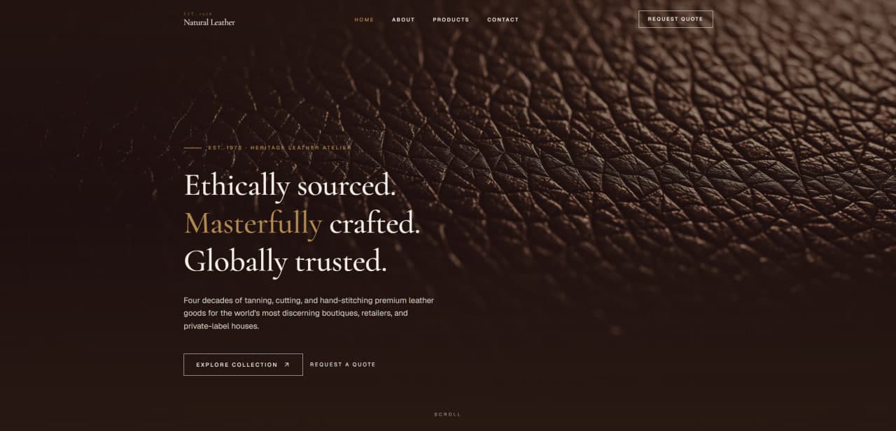 Natural Leather — Full Stack Web Application by Eyosias Solomon